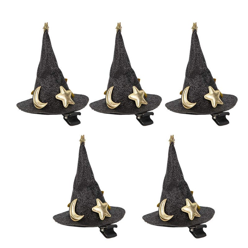 Mini Witch Hat Hair Clips Halloween Christmas Party Hair Accessories Black - Image 4